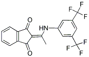 2-(((3,5-BIS(TRIFLUOROMETHYL)PHENYL)AMINO)ETHYLIDENE)INDANE-1,3-DIONE 结构式