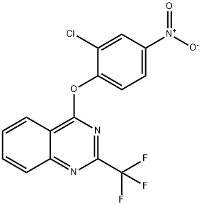 4-(2-氯-4-硝基苯氧基)-2-(三氟甲基)喹唑啉 结构式