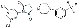 1-(3,5-DICHLOROPHENYL)-3-{4-[3-(TRIFLUOROMETHYL)PHENYL]PIPERAZIN-1-YL}PYRROLIDINE-2,5-DIONE 结构式