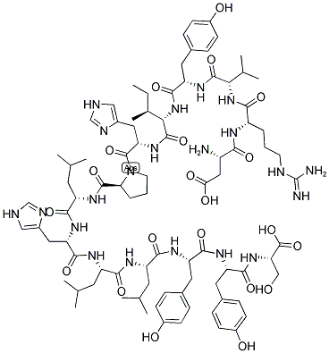 ASP-ARG-VAL-TYR-ILE-HIS-PRO-LEU-HIS-LEU-LEU-TYR-TYR-SER 结构式