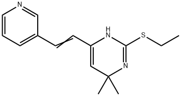 2-(Ethylsulfanyl)-6,6-dimethyl-4-[2-(3-pyridinyl)vinyl]-1,6-dihydropyrimidine 结构式