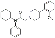 N-CYCLOHEXYL-2-[4-(2-METHOXYPHENYL)PIPERIDINO]-N-PHENYLACETAMIDE 结构式