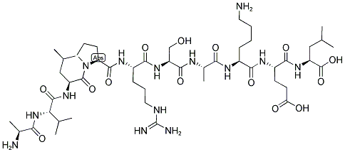 ALA-VAL-LEU-PRO-ARG-SER-ALA-LYS-GLU-LEU 结构式