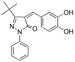 4-((3,4-DIHYDROXYPHENYL)METHYLENE)-3-(TERT-BUTYL)-1-PHENYL-2-PYRAZOLIN-5-ONE 结构式