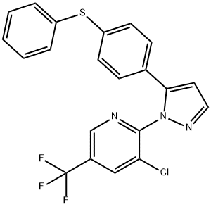 3-CHLORO-2-(5-[4-(PHENYLSULFANYL)PHENYL]-1H-PYRAZOL-1-YL)-5-(TRIFLUOROMETHYL)PYRIDINE 结构式