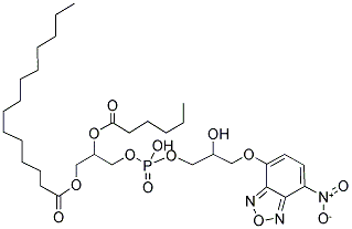 1-MYRISTOYL-2-[6-[(7-NITRO-2-1,3-BENZOXADIAZOL-4-YL)AMINO]CAPROYL]-SN-GLYCERO-3-[PHOSPHO-RAC-(1-GLYCEROL)] (SODIUM SALT) 结构式