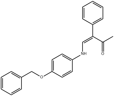 4-[4-(BENZYLOXY)ANILINO]-3-PHENYL-3-BUTEN-2-ONE 结构式