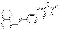 (5E)-5-[4-(1-NAPHTHYLMETHOXY)BENZYLIDENE]-2-THIOXO-1,3-THIAZOLIDIN-4-ONE 结构式