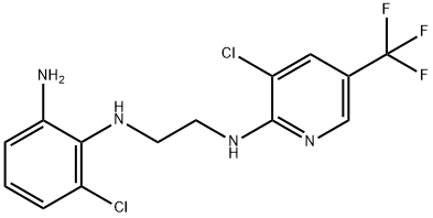6-氯-N1-(2-((3-氯-5-(三氟甲基)吡啶-2-基)氨基)乙基)苯-1,2-二胺 结构式