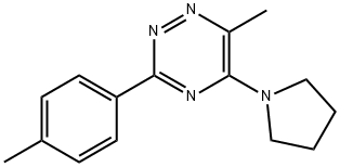 6-Methyl-3-(4-methylphenyl)-5-(1-pyrrolidinyl)-1,2,4-triazine 结构式