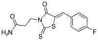 3-[(5Z)-5-(4-FLUOROBENZYLIDENE)-4-OXO-2-THIOXO-1,3-THIAZOLIDIN-3-YL]PROPANAMIDE 结构式