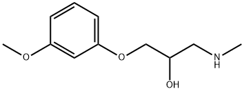 1-(3-METHOXYPHENOXY)-3-(METHYLAMINO)PROPAN-2-OL 结构式
