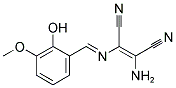 1-Amino-2-(1-aza-2-(2-hydroxy-3-methoxyphenyl)vinyl)ethene-1,2-dicarbonitrile 结构式