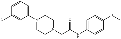 2-[4-(3-CHLOROPHENYL)PIPERAZINO]-N-(4-METHOXYPHENYL)ACETAMIDE 结构式