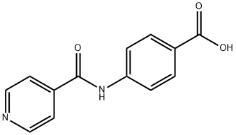 4-(吡啶-4-基羰基氨基)苯甲酸 结构式