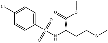 METHYL 2-([(4-CHLOROPHENYL)SULFONYL]AMINO)-4-(METHYLSULFANYL)BUTANOATE 结构式