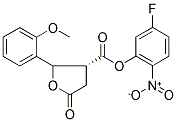 5-FLUORO-2-NITROPHENYL 2-(2-METHOXYPHENYL)-5-OXOTETRAHYDROFURAN-3-CARBOXYLATE 结构式