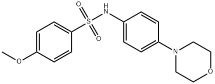 4-甲氧基-N-(4-吗啉代苯基)苯磺酰胺 结构式