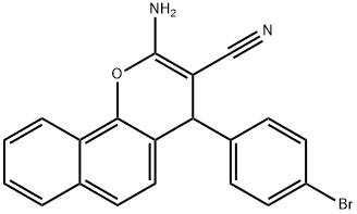 2-AMINO-4-(4-BROMOPHENYL)-4H-BENZO[H]CHROMENE-3-CARBONITRILE 结构式