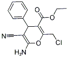 6-AMINO-2-CHLOROMETHYL-5-CYANO-4-PHENYL-4 H-PYRAN-3-CARBOXYLIC ACID ETHYL ESTER 结构式