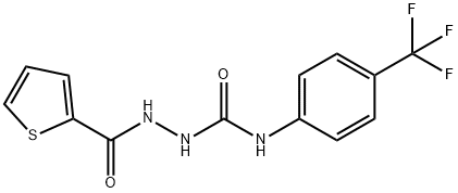 1-(THIOPHENECARBONYL)-4-(4-TRIFLUOROMETHYLPHENYL)SEMICARBAZIDE 结构式