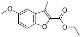 5-METHOXY-3-METHYL-BENZOFURAN-2-CARBOXYLIC ACID ETHYL ESTER 结构式
