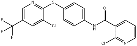 (2-CHLORO(3-PYRIDYL))-N-(4-(3-CHLORO-5-(TRIFLUOROMETHYL)(2-PYRIDYLTHIO))PHENYL)FORMAMIDE 结构式