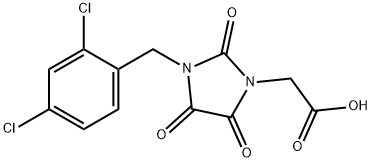 2-(3-(2,4-二氯苄基)-2,4,5-三氧代咪唑啉-1-基)乙酸 结构式
