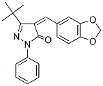 4-(BENZO[3,4-D]1,3-DIOXOLEN-5-YLMETHYLENE)-3-(TERT-BUTYL)-1-PHENYL-2-PYRAZOLIN-5-ONE 结构式