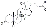 5-BETA-CHOLANIC ACID-12-ALPHA-OL-3-ONE 结构式