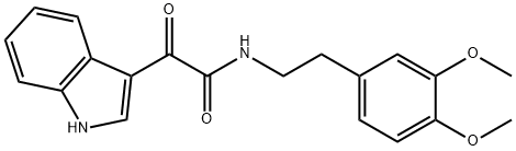 N-(2-(3,4-DIMETHOXYPHENYL)ETHYL)-2-INDOL-3-YL-2-OXOETHANAMIDE 结构式