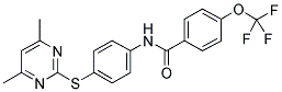 N-[4-[(4,6-Dimethylpyrimidin-2-yl)thio]phenyl]-4-(trifluoromethoxy)benzamide 结构式