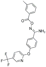 2-AMINO-1-AZA-2-(4-(5-(TRIFLUOROMETHYL)(2-PYRIDYLOXY))PHENYL)VINYL 3-METHYLBENZOATE 结构式