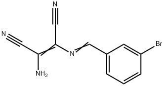 2-AMINO-1-(1-AZA-2-(3-BROMOPHENYL)VINYL)ETHENE-1,2-DICARBONITRILE 结构式