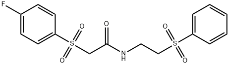 2-[(4-FLUOROPHENYL)SULFONYL]-N-[2-(PHENYLSULFONYL)ETHYL]ACETAMIDE 结构式