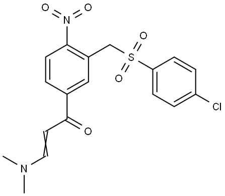 1-(3-([(4-Chlorophenyl)sulfonyl]methyl)-4-nitrophenyl)-3-(dimethylamino)-2-propen-1-one 结构式