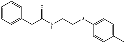 N-(2-[(4-METHYLPHENYL)SULFANYL]ETHYL)-2-PHENYLACETAMIDE 结构式