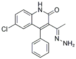 6-CHLORO-3-[(1E)-ETHANEHYDRAZONOYL]-4-PHENYLQUINOLIN-2(1H)-ONE 结构式