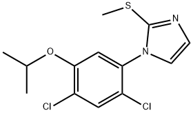 1-(2,4-DICHLORO-5-ISOPROPOXYPHENYL)-2-(METHYLSULFANYL)-1H-IMIDAZOLE 结构式