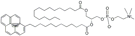1-HEXADECANOYL-2-(3-PERYLENEDODECANOYL)-SN-GLYCERO-3-PHOSPHOCHOLINE 结构式