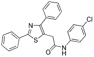 N-(4-CHLOROPHENYL)-2-(2,4-DIPHENYL-1,3-THIAZOL-5-YL)ACETAMIDE 结构式