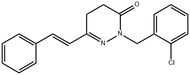 2-(2-CHLOROBENZYL)-6-STYRYL-4,5-DIHYDRO-3(2H)-PYRIDAZINONE 结构式