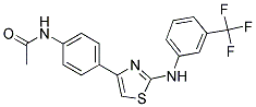 N-(4-(4-((3-(TRIFLUOROMETHYL)PHENYL)AMINO)-3,5-THIAZOLYL)PHENYL)ETHANAMIDE 结构式