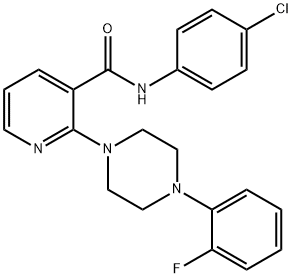 N-(4-CHLOROPHENYL)-2-[4-(2-FLUOROPHENYL)PIPERAZINO]NICOTINAMIDE 结构式