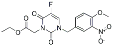 ETHYL [5-FLUORO-3-(4-METHOXY-3-NITROBENZYL)-2,6-DIOXO-3,6-DIHYDROPYRIMIDIN-1(2H)-YL]ACETATE 结构式