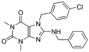 8-(Benzylamino)-7-(4-chlorobenzyl)-1,3-dimethyl-3,7-dihydro-1H-purine-2,6-dione 结构式