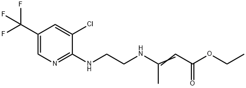 ETHYL 3-[(2-([3-CHLORO-5-(TRIFLUOROMETHYL)-2-PYRIDINYL]AMINO)ETHYL)AMINO]-2-BUTENOATE 结构式