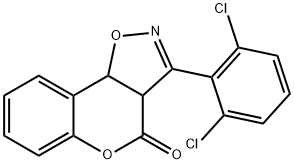 3-(2,6-Dichlorophenyl)-3a,9b-dihydro-4H-chromeno[3,4-d]isoxazol-4-one 结构式