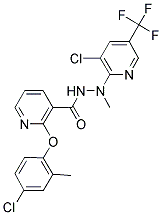 (2-(4-CHLORO-2-METHYLPHENOXY)(3-PYRIDYL))-N-((3-CHLORO-5-(TRIFLUOROMETHYL)(2-PYRIDYL))METHYLAMINO)FORMAMIDE 结构式