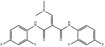 N1,N3-BIS(2,4-DIFLUOROPHENYL)-2-[(DIMETHYLAMINO)METHYLENE]MALONAMIDE 结构式